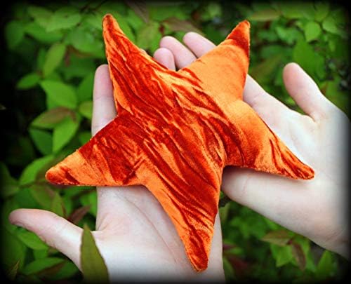 Candi Andi 6 Inch Crushed Velvet Star Pillow - Ruby Red