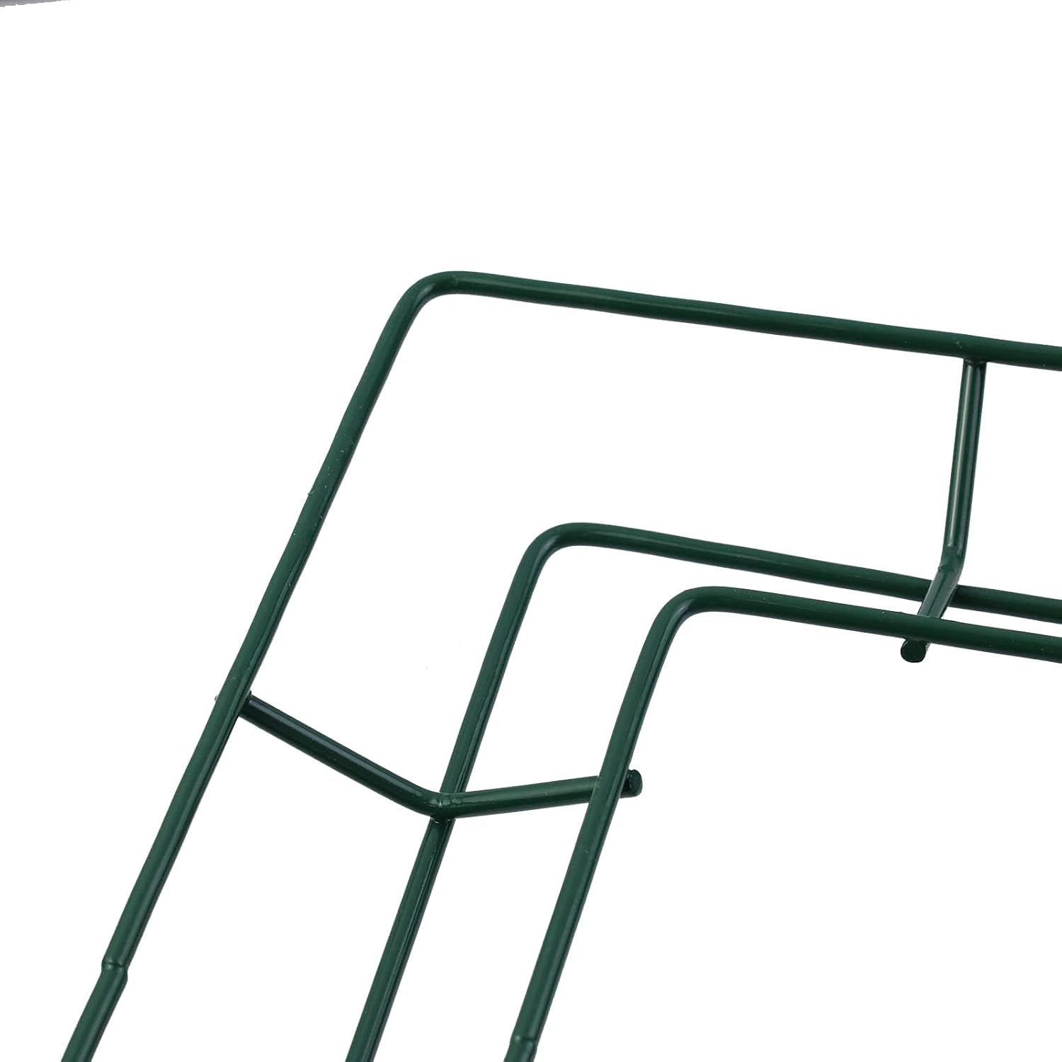 4pcs Square Metal Wire Wreath Frame Hanger Green