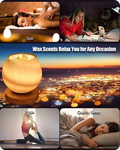 Dimmable Candle Wax Warmer with 2 Light Bulbs for Scented Melts