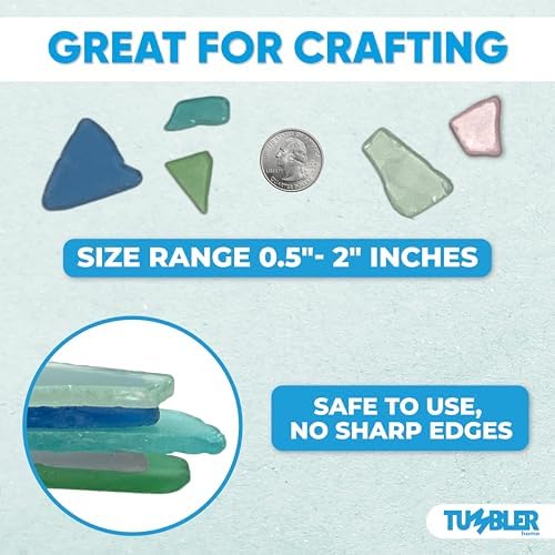 Tumbler Home Sea Glass Crafting Supplies - 12oz Assorted
