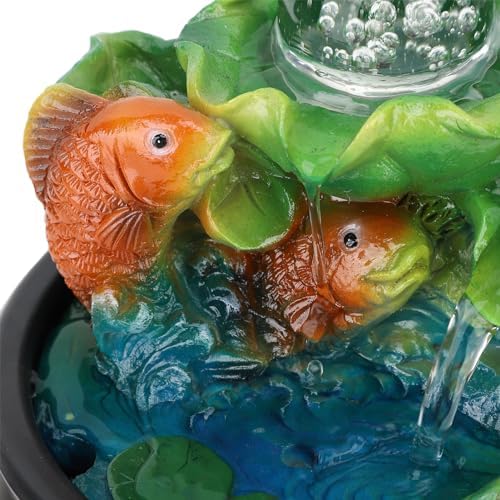USB Tabletop Fountain with LED Lights and Adjustable Flow