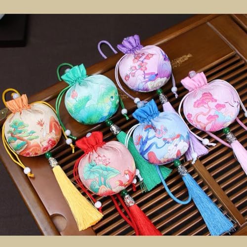 12 Pcs Chinese Sachet Bags with Drawstring