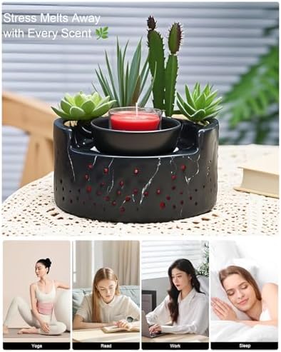 Ceramic Wax Melt Warmer 4-in-1 with LED Light