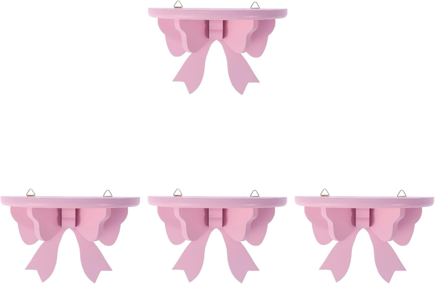 Zerodeko 4pcs Semicircle Wall Shelf Book Storage Holder for Kids Room