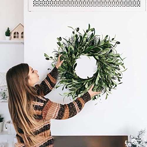 20 Inches Handmade Olive Wreath for Front Door