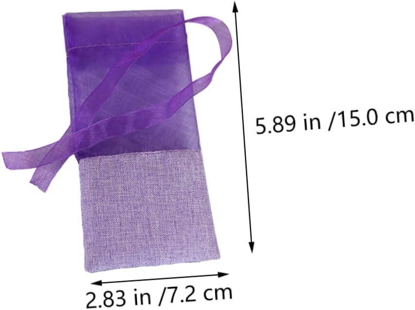 24pcs Lavender Scented Sachet Bags Drawstring Organza Pouch