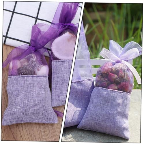SAFIGLE 24pcs Lavender Gauze Sachet Bags for Wardrobe Air Fresh Portable