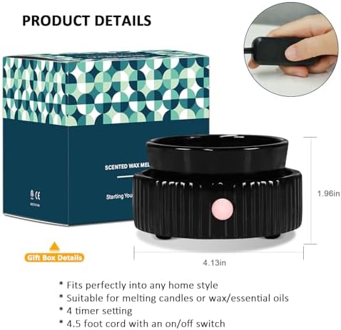 Maromamix Wax Melt Warmer with 4 Timer PTC Heating