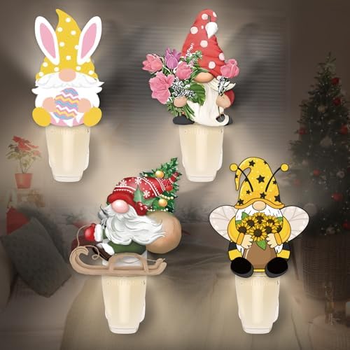 13 Pcs Gnome Fragrance Plug In with Night Light