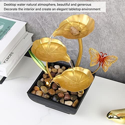 Tabletop Waterfall Fountain with LED Light and 3 Speed Pump
