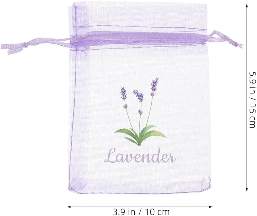 LOGOFUN 20PCS Lavender Scented Drawstring Bags