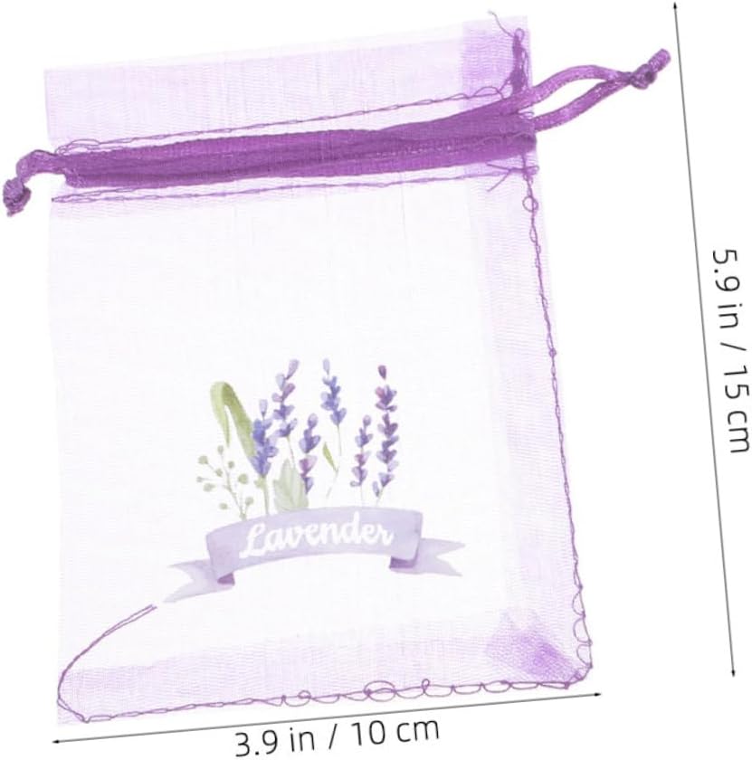 Luxshiny 20pcs Lavender Sachets with Drawstring Mesh Bags