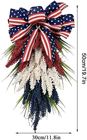 Ochine 4th of July Patriotic Wreath Front Door Decor