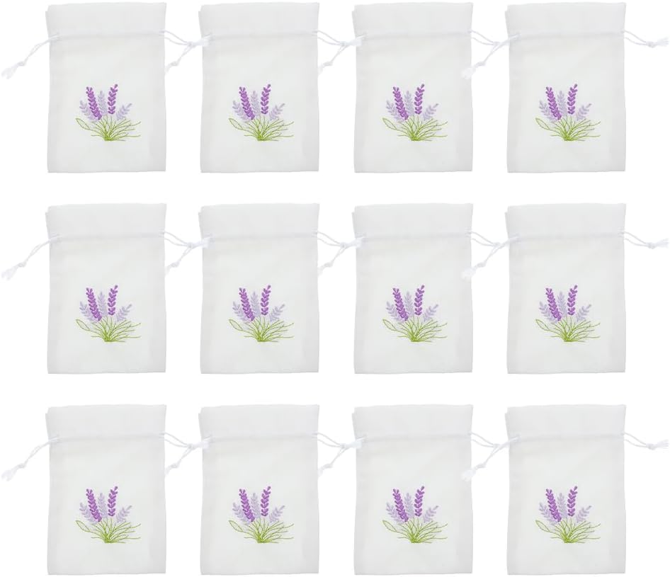 LUOZZY 12pcs Drawstring Sachet Bags for Candy and Lavender