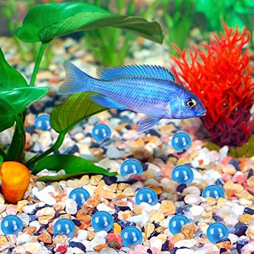 FUTUREPLUSX Light Blue Glass Marbles 1LB Vase Fillers