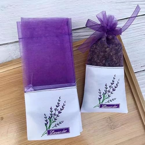Lavender Scented Sachets with Organza Bags Set of 2 Purple