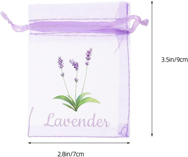 LOGOFUN 50PCS Lavender Sachet Drawstring Bags