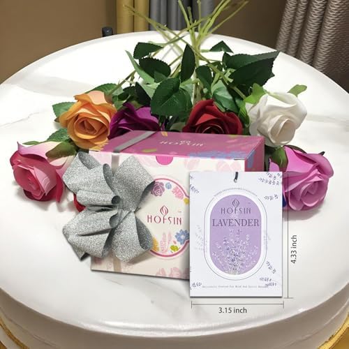 HOFSIN 12 Pack Lavender Sachets for Home and Car