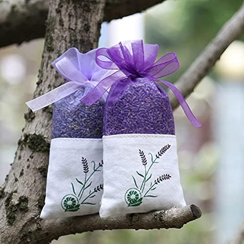 LOGOFUN 100 pcs Lavender Sachet Bags Dark Purple