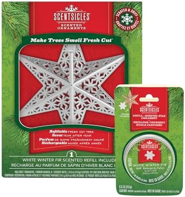 Scentsicles Silver Star Christmas Ornament with Scent Pack