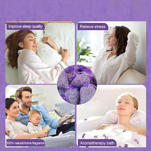 Premium Lavender Sachet Bags for Drawers and Closets 32 Count