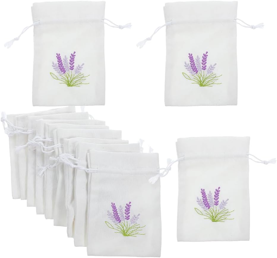 LOGOFUN 12pcs Lavender Sachet Bags for Home Decor