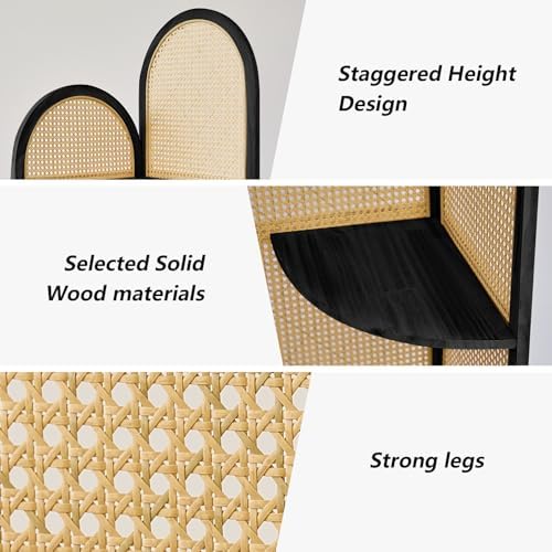 Leesinwing 4 Tier Corner Shelf with Legs Black