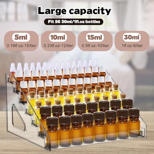 2 Pack 7 Tier Essential Oil Organizer Clear Holder Display Rack