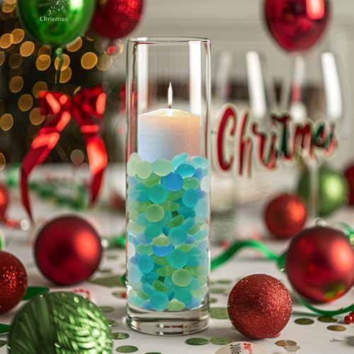 HappyFiller 5 Pound Sea Glass Gems for Vase Fillers and DIY Crafts