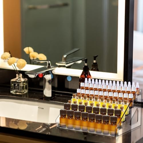 2 Pack 7 Tier Essential Oil Organizer Clear Holder Display Rack