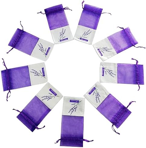 Sanrich Lavender Sachet Bags 50PCS Empty Purple Drawstring Gift Sacks