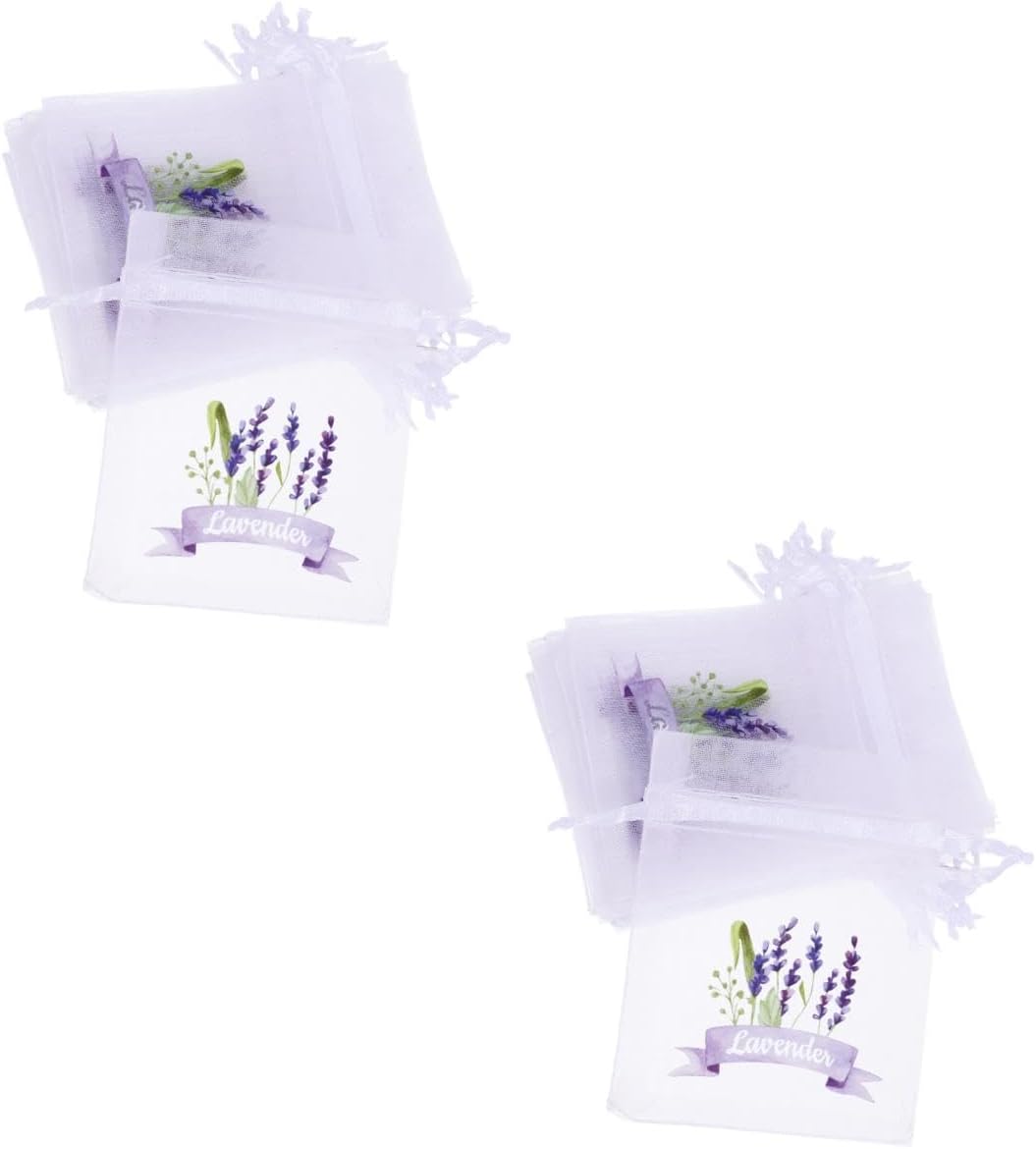 LUOZZY 40 pcs Lavender Sachet Bags with Drawstring