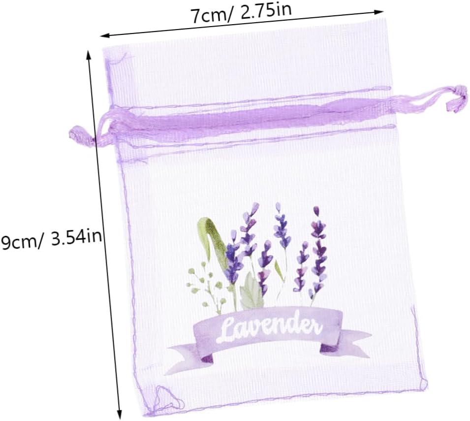 Garneck 20pcs Lavender Drawstring Bags for Home Fragrance Storage and Organization