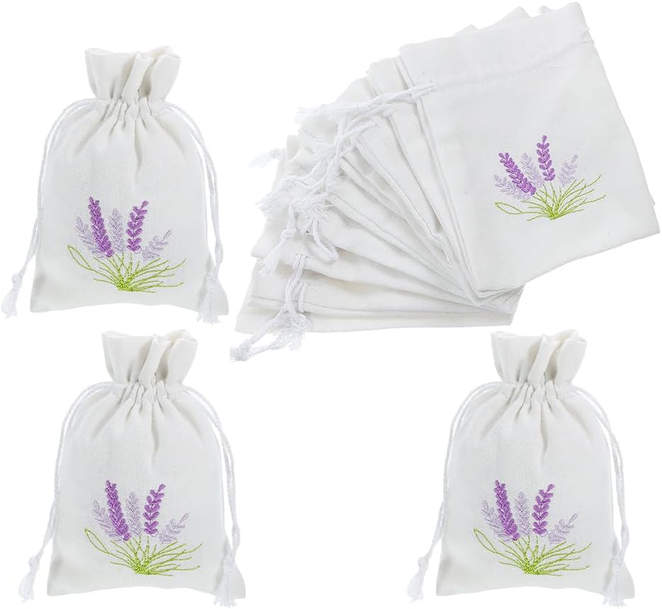LUOZZY 12pcs Drawstring Sachet Bags for Candy and Lavender
