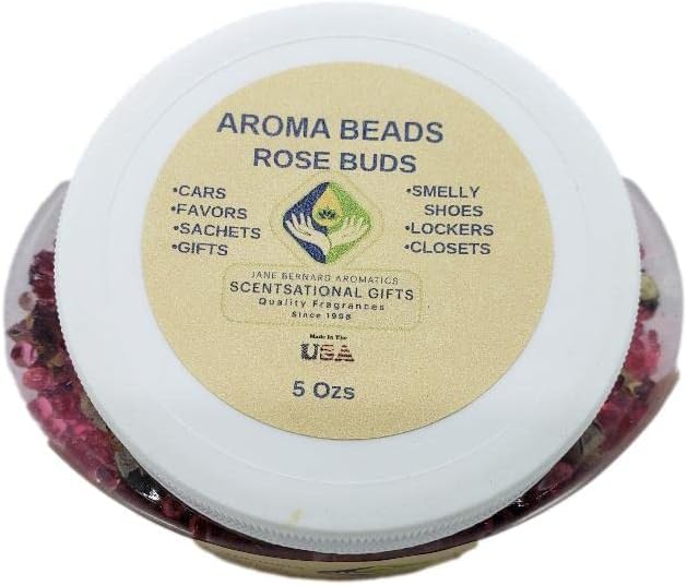 Rose Buds Scented Aroma Sachet Beads 5 Oz Jar