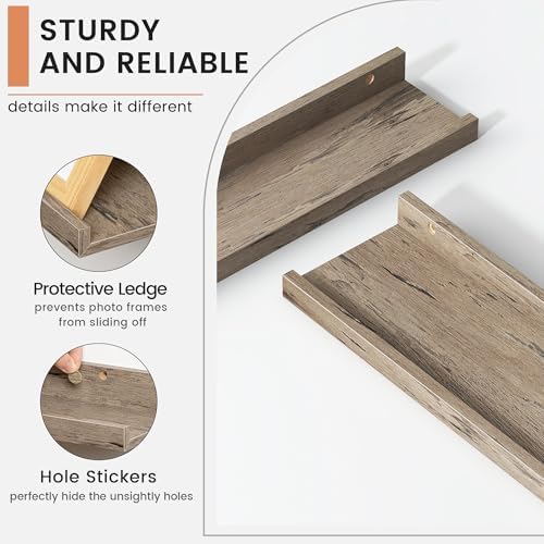 FLYJOE Floating Picture Ledge Shelves Set of 8