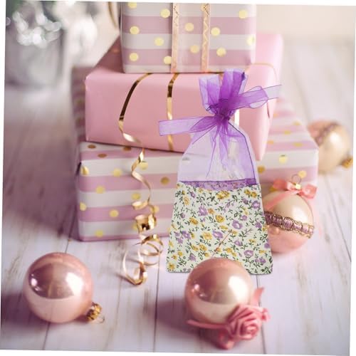 CHILDWEET 10pcs Organza Lavender Sachet Bags with Drawstring Closure