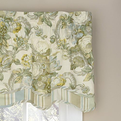Waverly Spring Bling Floral Rod Pocket Valance 52x18 Platinum