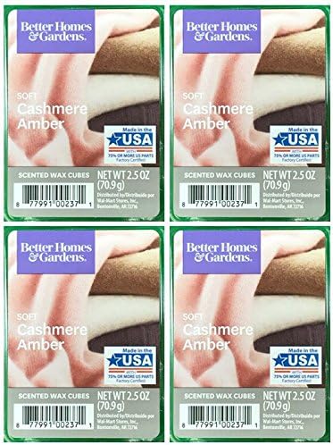 Better Homes and Gardens Soft Cashmere Amber Wax Cubes 4 Pack