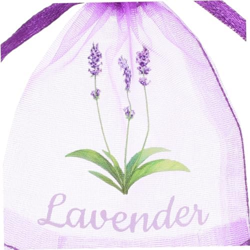 50pcs Lavender Tea Bags Storage Drawstring Pouches for Spices