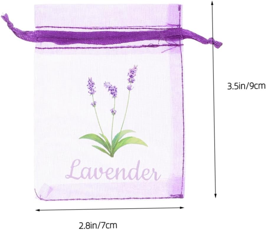 Cabilock 50pcs Empty Lavender Sachet Bags Mesh Drawstring Pouches