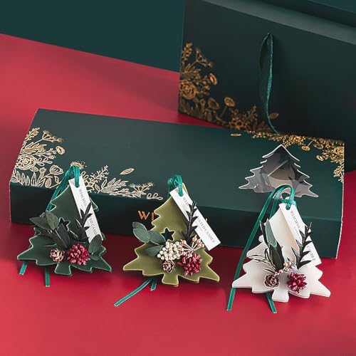 3 Pack Scented Wax Sachets with Christmas Tree Design