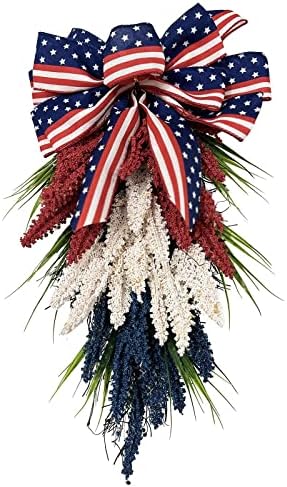 Ochine 4th of July Patriotic Wreath Front Door Decor