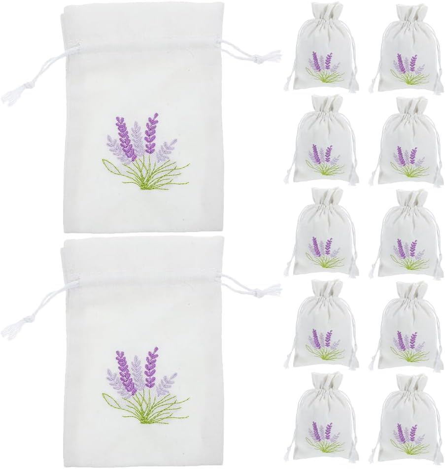 LUOZZY 12pcs Drawstring Sachet Bags for Candy and Lavender