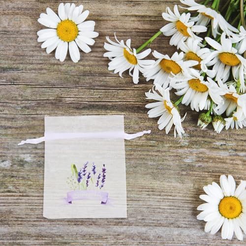 LUOZZY 40 pcs Lavender Sachet Bags with Drawstring
