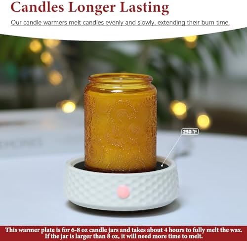 Electric Ceramic Candle Warmer Plate for Jar Candles and Coffee Mugs