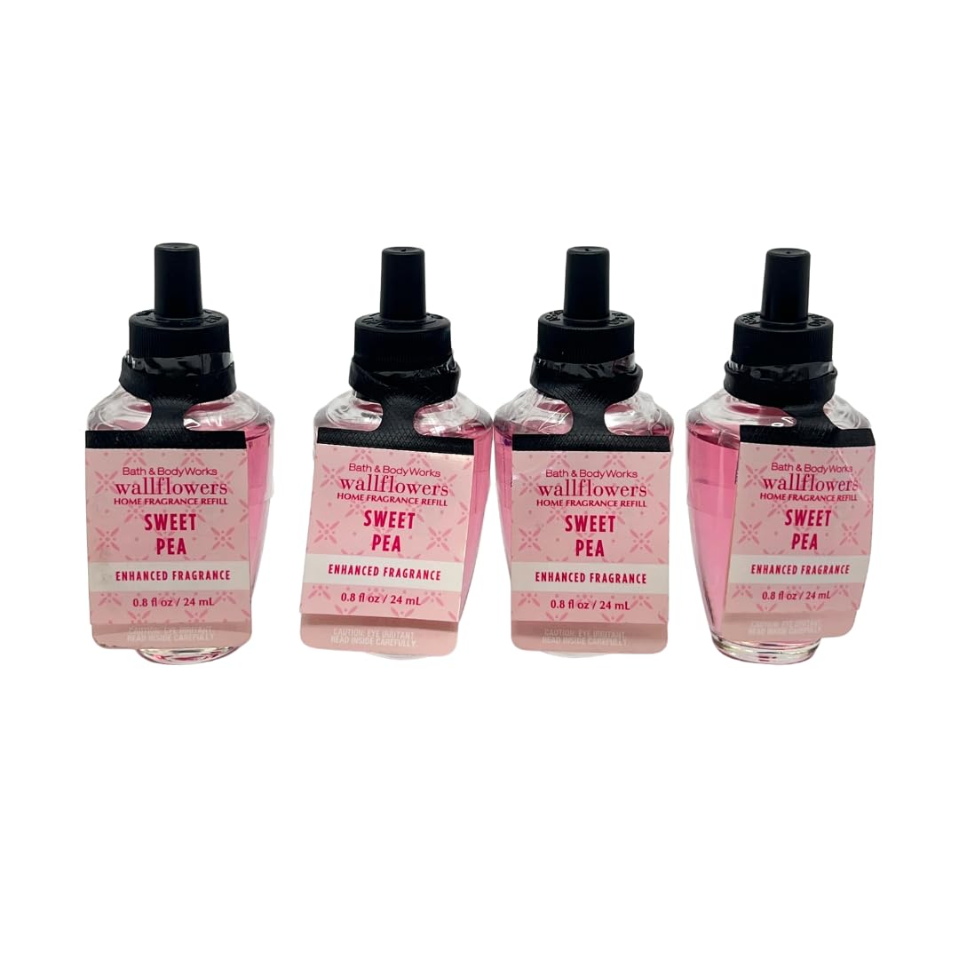 Bath and Body Works Sweet Pea Wallflower Refill 4 Pack