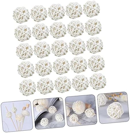 25pcs Handmade Wicker Rattan Balls Aromatherapy Diffuser