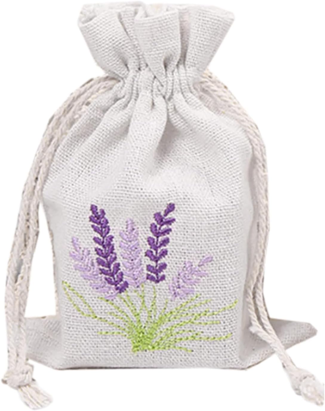 Set of 10 Cotton Linen Lavender Scented Bags for Jewelry Storage