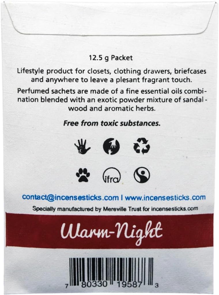 Warm Night Aromatic Sachets - 125g Pack